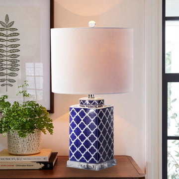 Clarke 23" Chinoiserie LED Table Lamp - JONATHAN Y